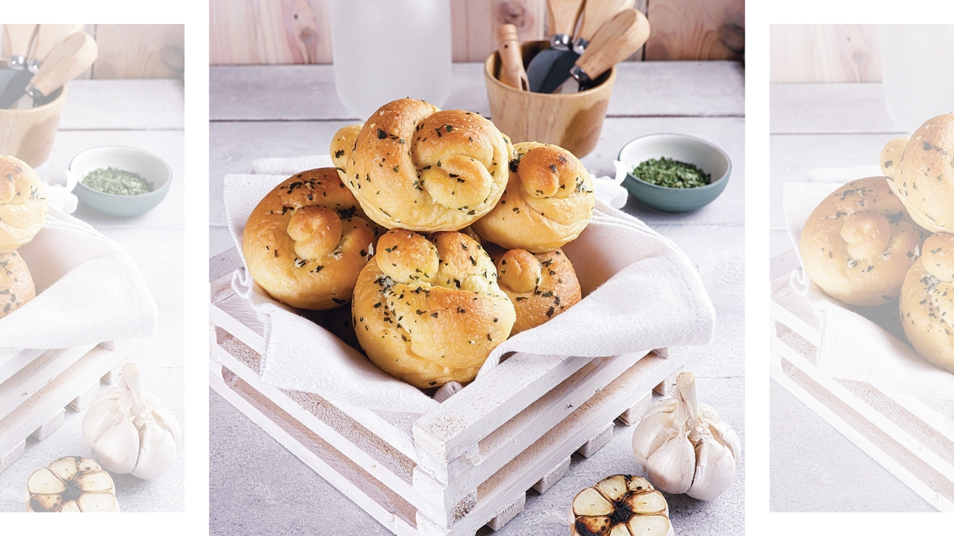 Mixed-Herb Garlic Knots recipe image