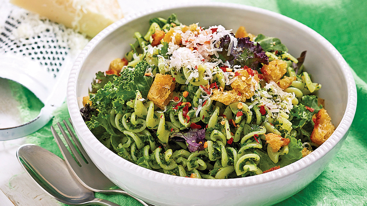 Rotini and Kale Pesto