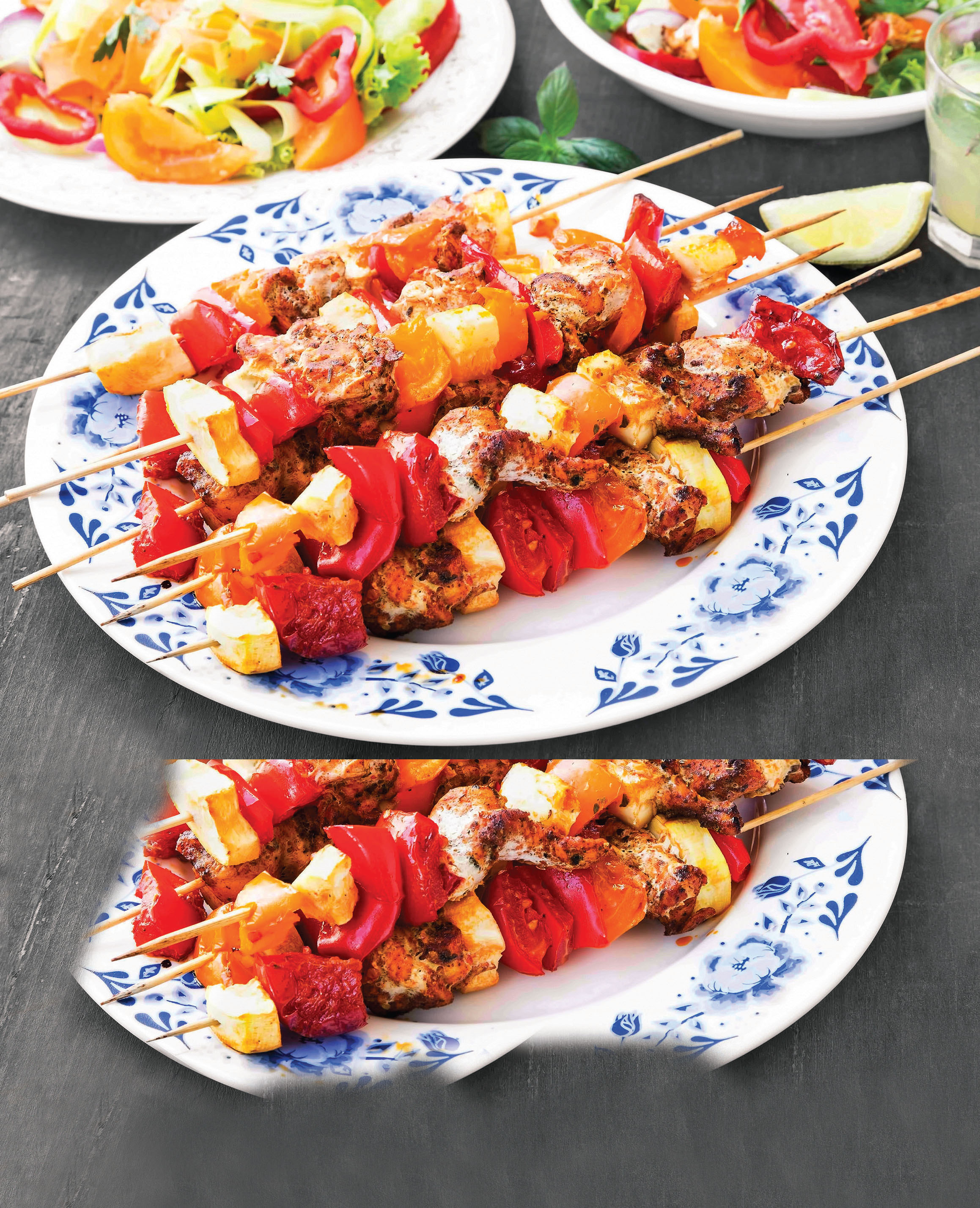 Pork and Vegetable Kebabs recipe