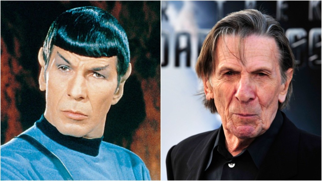 Leonard Nimoy then and now