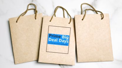 A stock image of shopping bags with a Prime Big Deal Days image from Amazon.