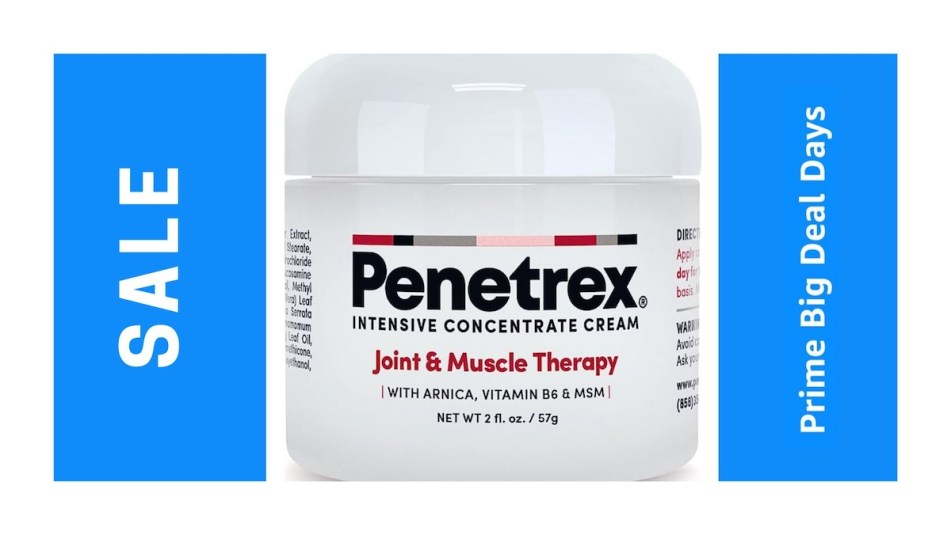 An image of Penetrex joint and muscle pain relief cream which is on sale during Amazon Prime Big Deal Days 2023.