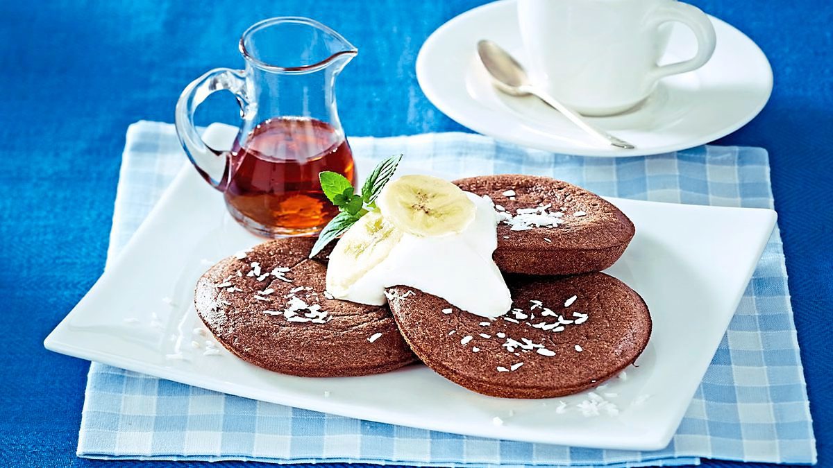 Banana Silver Dollars sits baked after the chef read 5 minute desserts