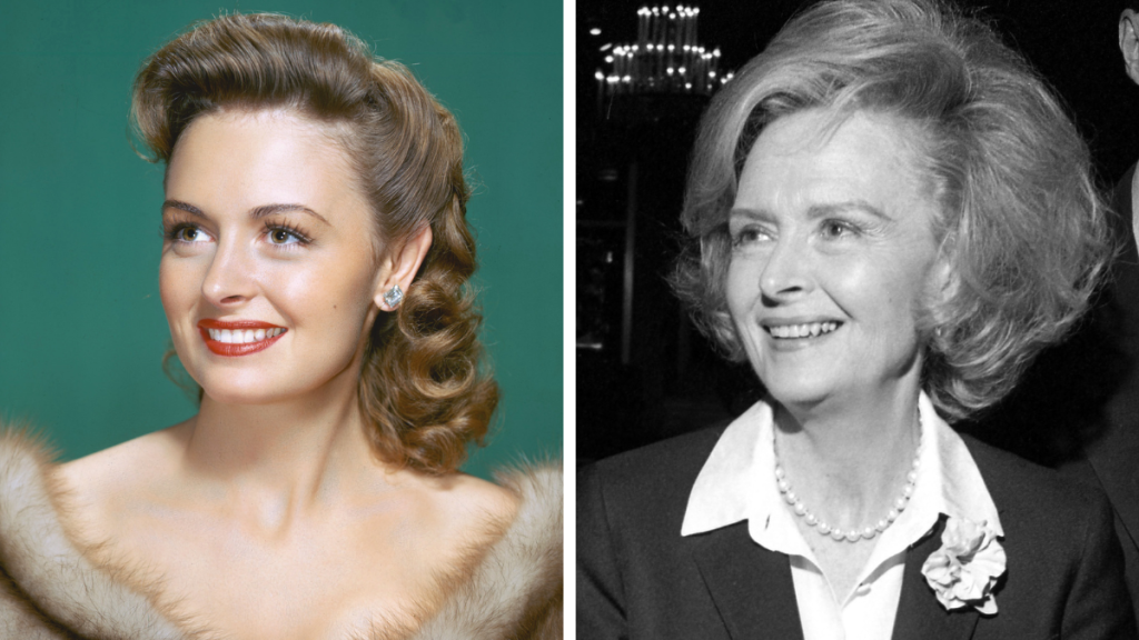 Donna Reed Left: 1955; Right: 1982