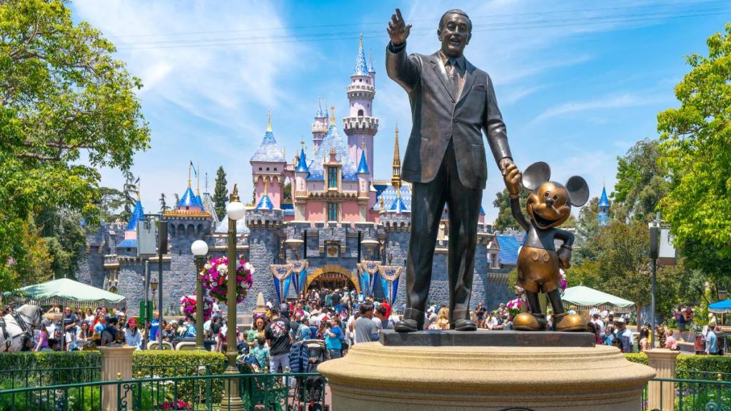 disney work from home: General views of the Walt Disney 'Partners' statue at Disneyland