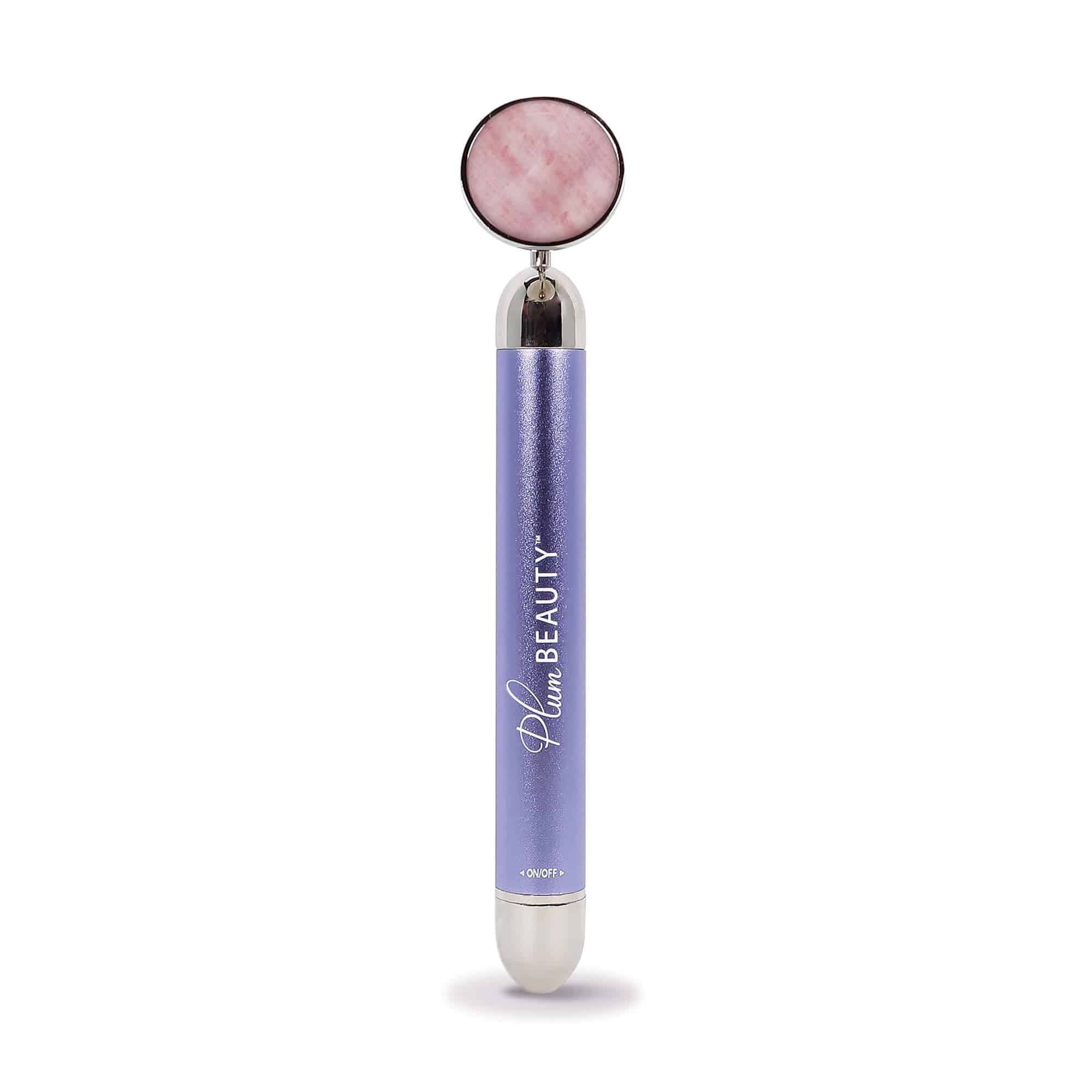 Product image of Plum Beauty Rose Quartz Vibrating Facial Massager, a facial massage tool that firms saggy skin 