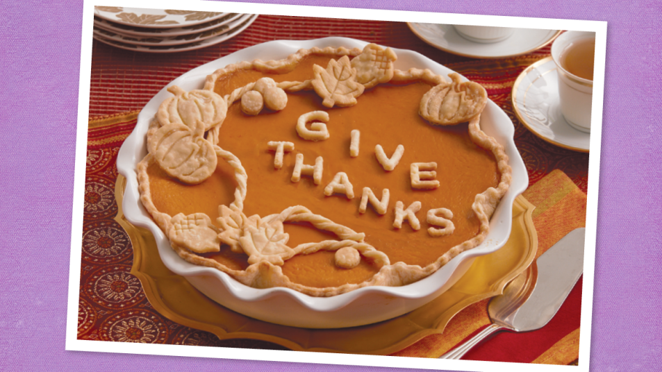 Thankful Pumpkin Pie for Thanksgiving