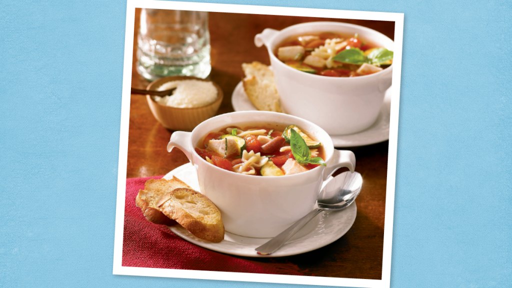 Bow-Tie ‘n’ Bean Turkey Soup recipe using Thanksgiving leftovers