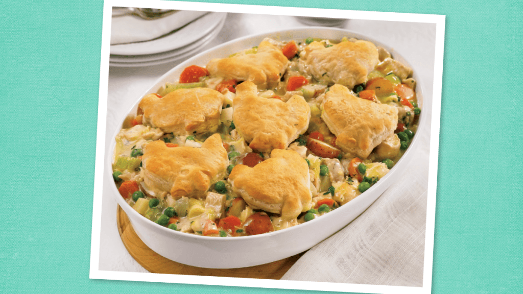 Biscuit-Topped Turkey Pot Pie recipe using Thanksgiving leftovers