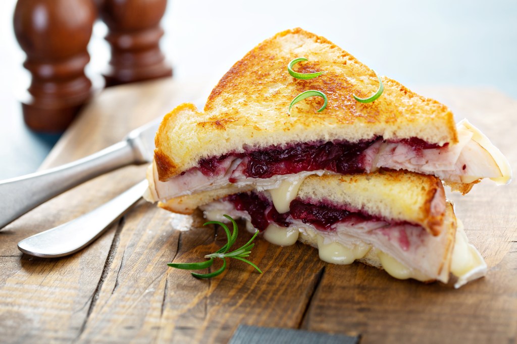 What to do with Thanksgiving leftovers: Grilled cheese with turkey and cranberry sauce, Thanksgiving leftovers recipe