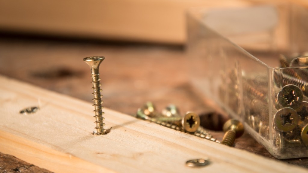 A stripped screw in wood