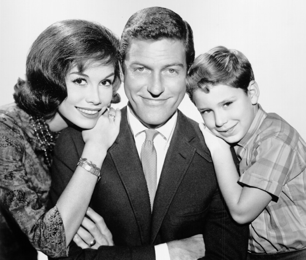 Mary Tyler Moore, Dick Van Dyke and Larry Mathews in 'The Dick Van Dyke Show,' '60s