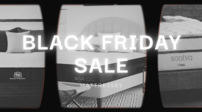 An image with various mattresses and text that reads 'Black Friday Sale'