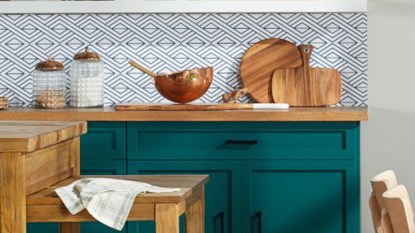 Peel and stick wallpaper ideas: Featured photo kitchen "backsplash"