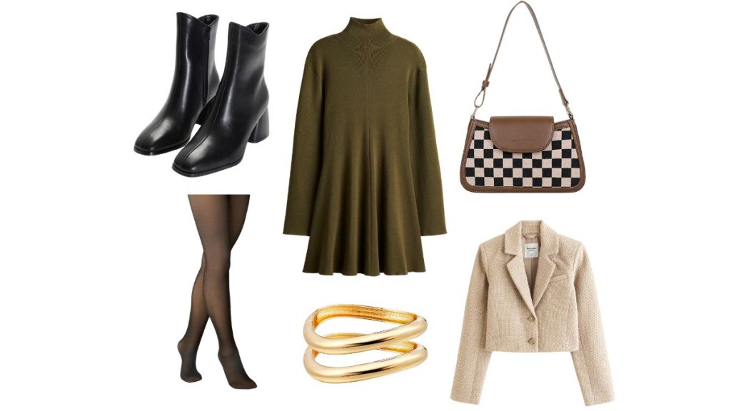 Thanksgiving outfit tweed blazer