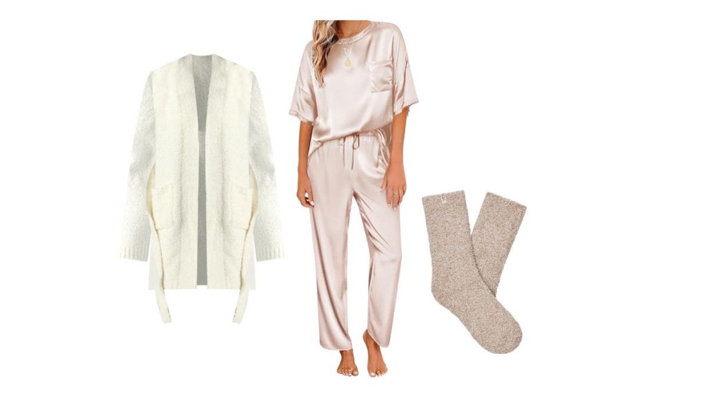 Lisa Satin Set With Jacket Pants Loungewear