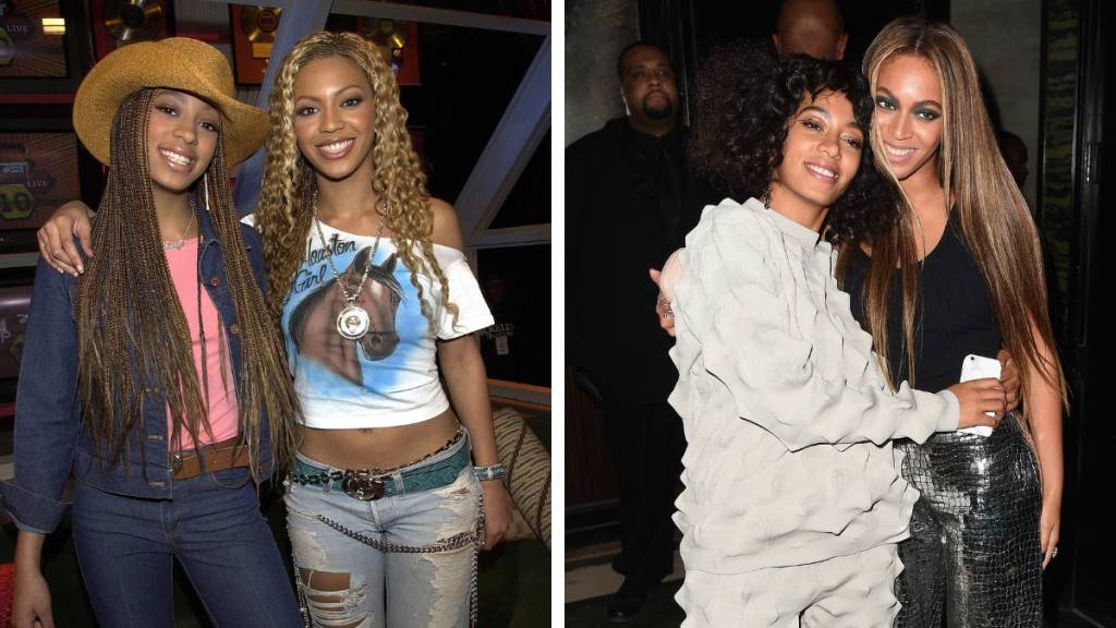Beyonce and Solange Knowles (Famous Siblings)
