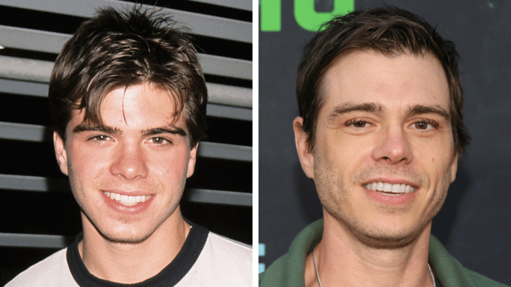 Matthew Lawrence in 1999 and 2023in the Boy Meets World cast
