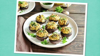 Spinach-Stuffed Mushrooms (Appetizers for Christmas)