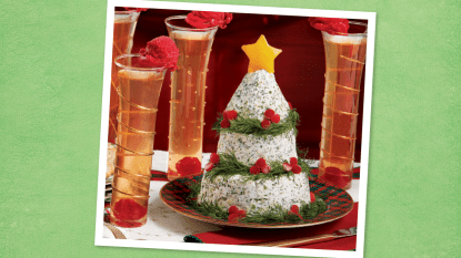 Christmas Tree Cheese Spread (Appetizers for Christmas)