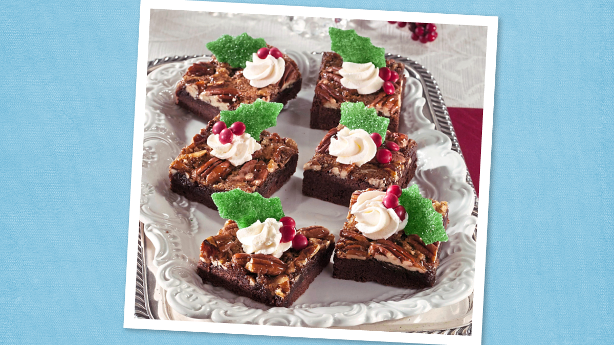 Pecan Pie Brownies (Christmas brownies)