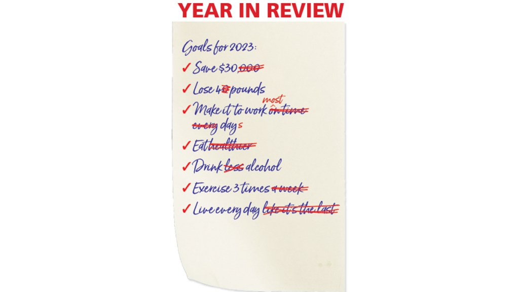 New Year jokes: List of modified goals from last year