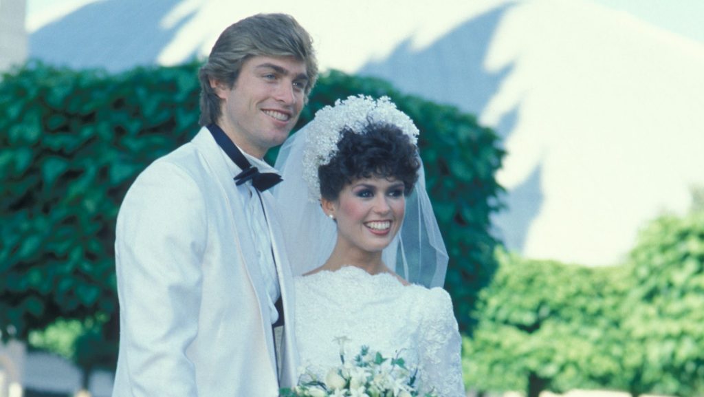 Marie Osmond and Stephen Lyle Craig at their first wedding in June, 1982