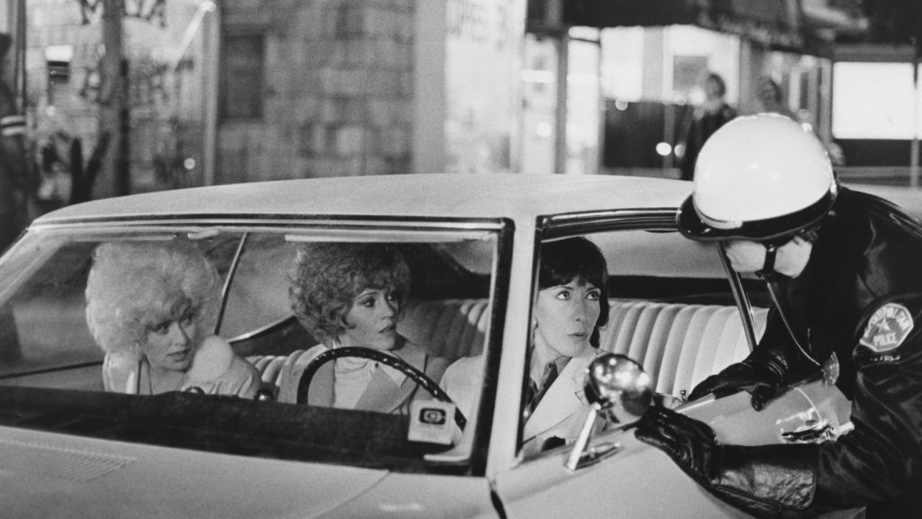 Dolly Parton, Jane Fonda, and Lily Tomlin, 9 to 5, 1980