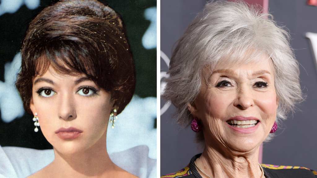 Rita Moreno Left: 1961; Right: 2023