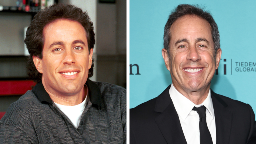 Jerry Seinfeld in 1997 and 2023