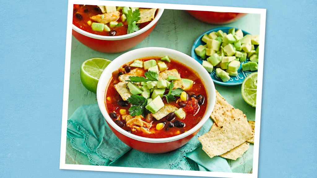 Chunky Chicken Tortilla Soup (Slow cooker chicken recipes)