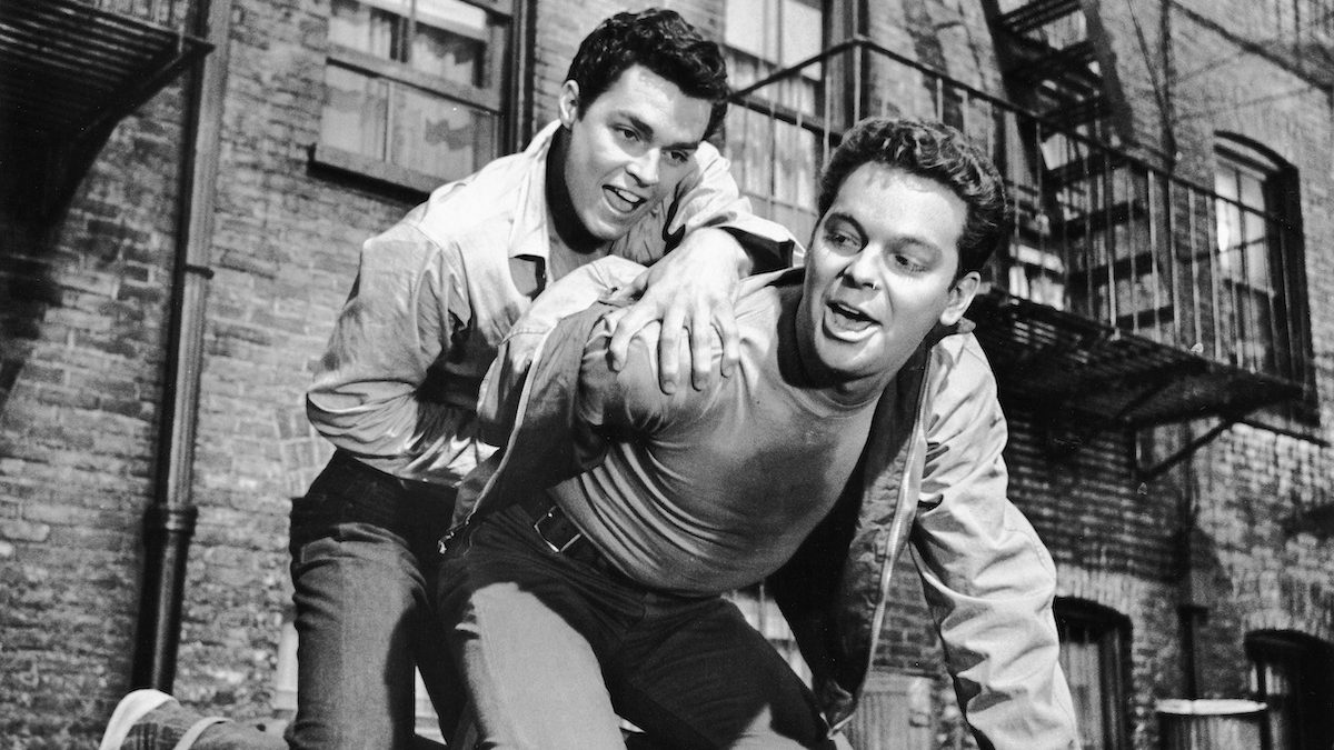 Richard Beymer and Russ Tamblyn in the original West Side Story, 1961