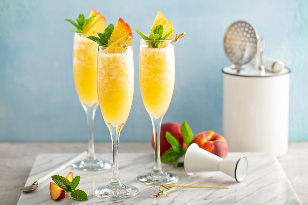 Winter brunch ideas: fruity mimosa signature sip