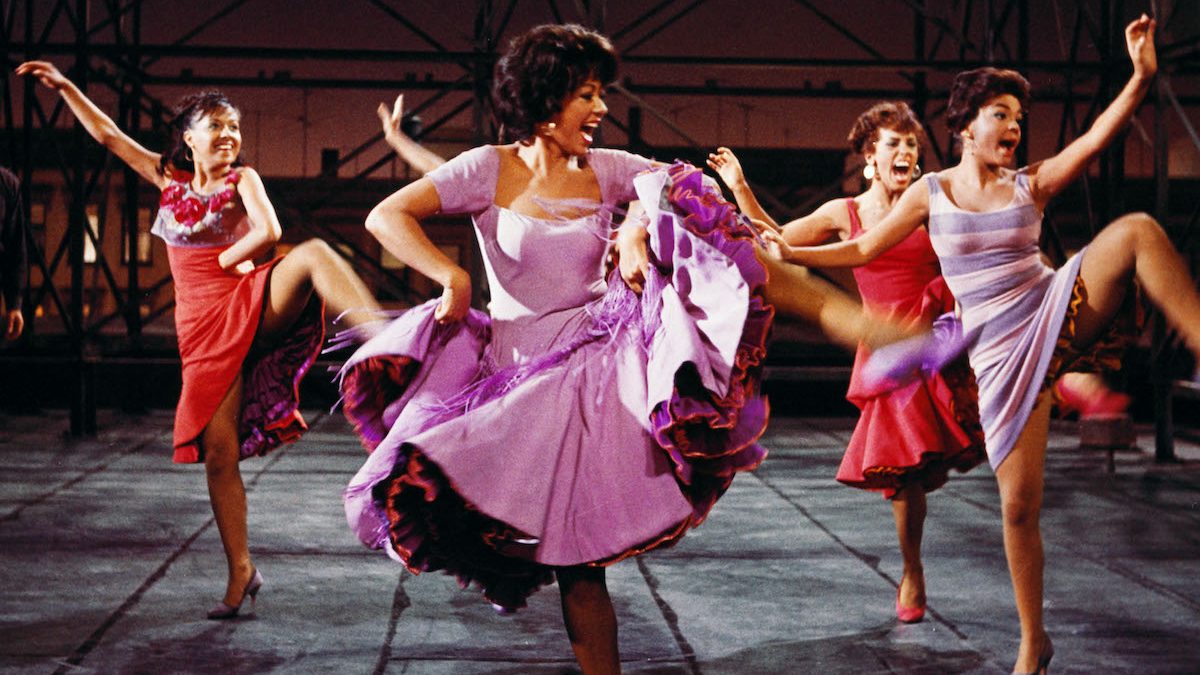 Rita Moreno dancing in the original West Side Story, 1961