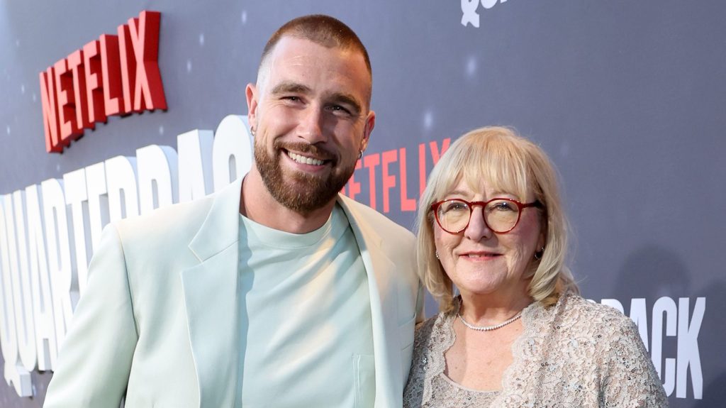 Travis Kelce and Donna Kelce, 2023