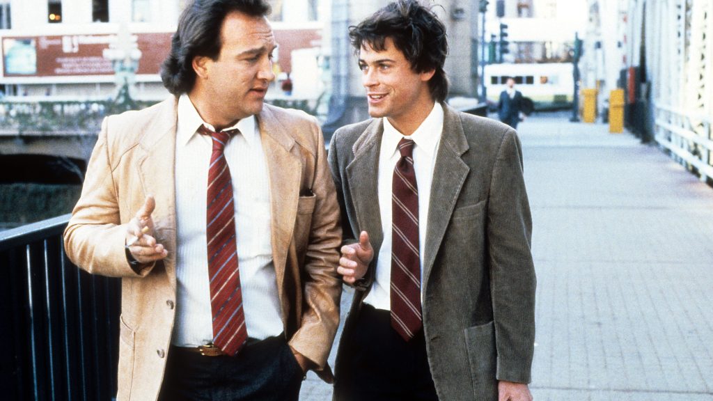 James Belushi and Rob Lowe, About Last Night, 1986