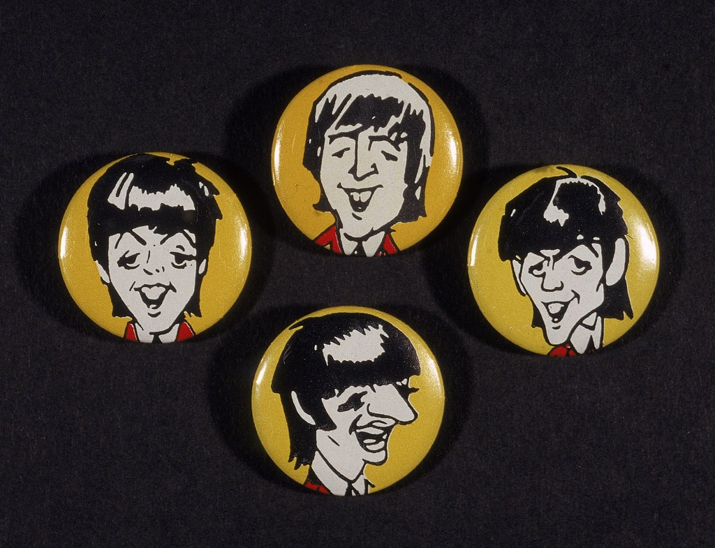 The Beatles cartoon buttons