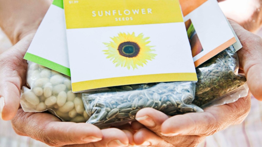 A person participating in a seed swap