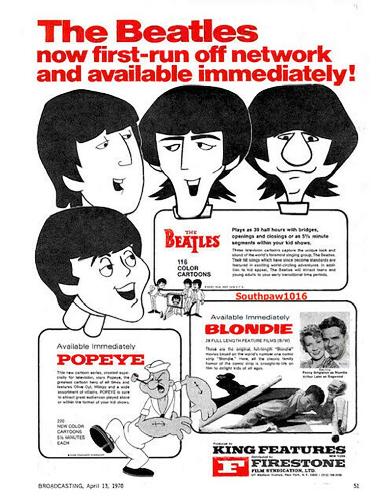 The Beatles cartoon ad