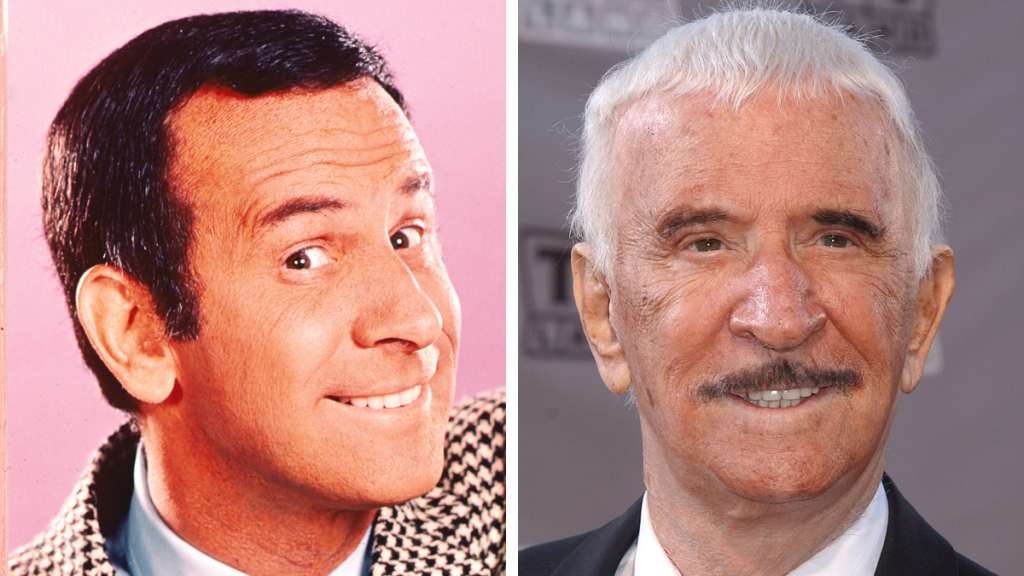 Don Adams in 1965 and 2003