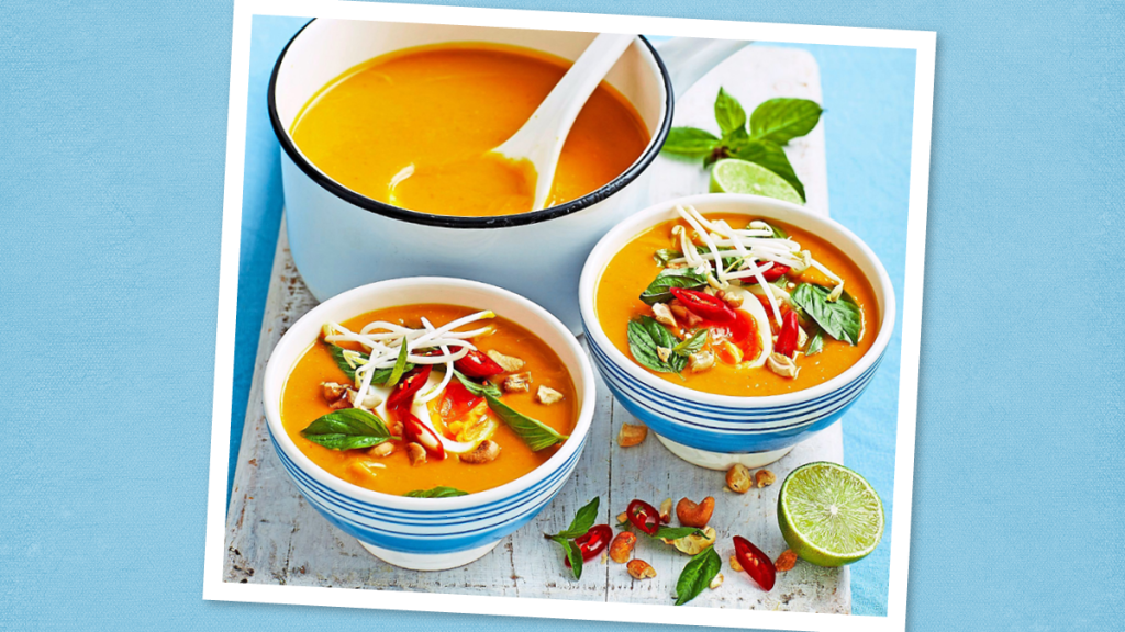 Thai-Inspired Butternut Squash Soup (Vegetarian slow cooker recipes)