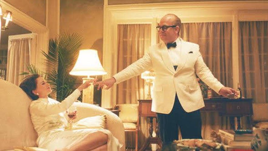 Naomi Watts and Tom Hollander in FEUD: Capote Vs. The Swans