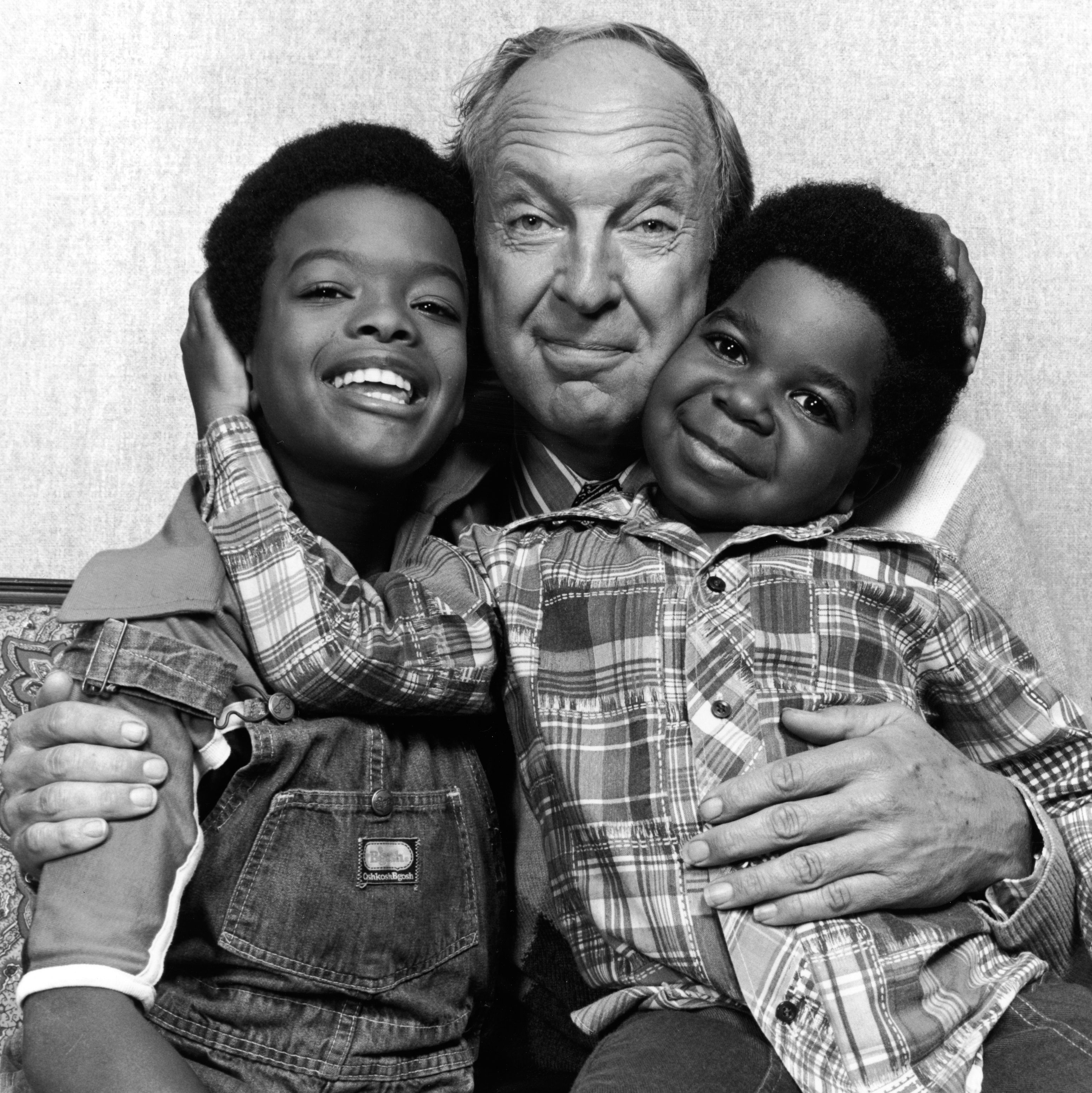 Conrad Bain with Todd Bridges and Gary Coleman in Diff'rent Strokes, 1978