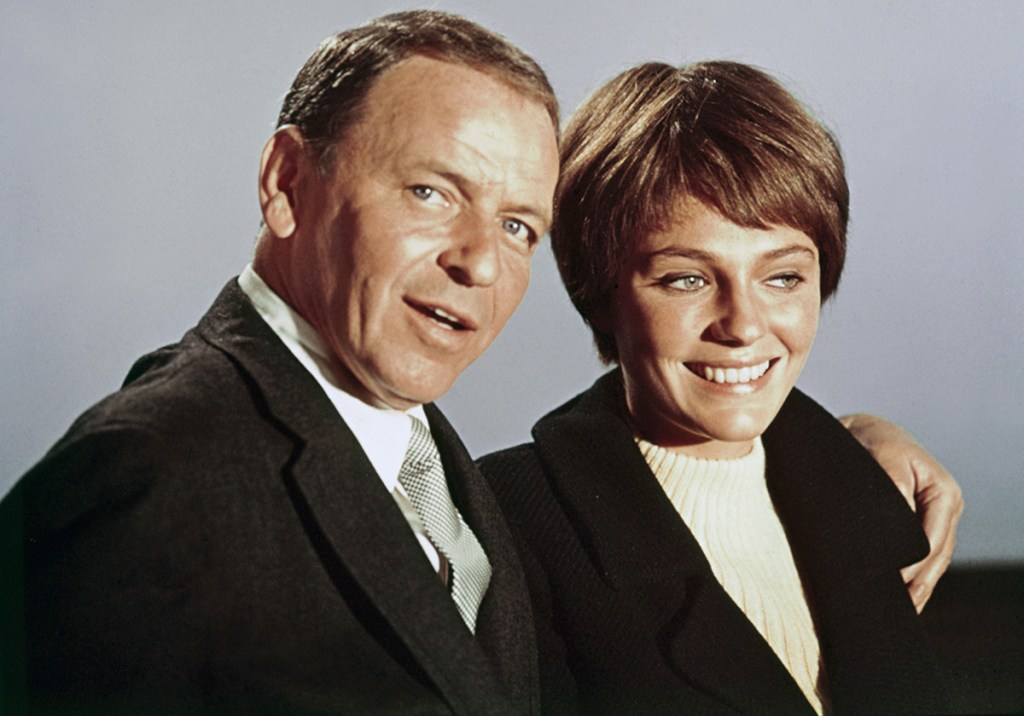 Frank Sinatra and Jacqueline Bisset on the set of 1968's The Detective