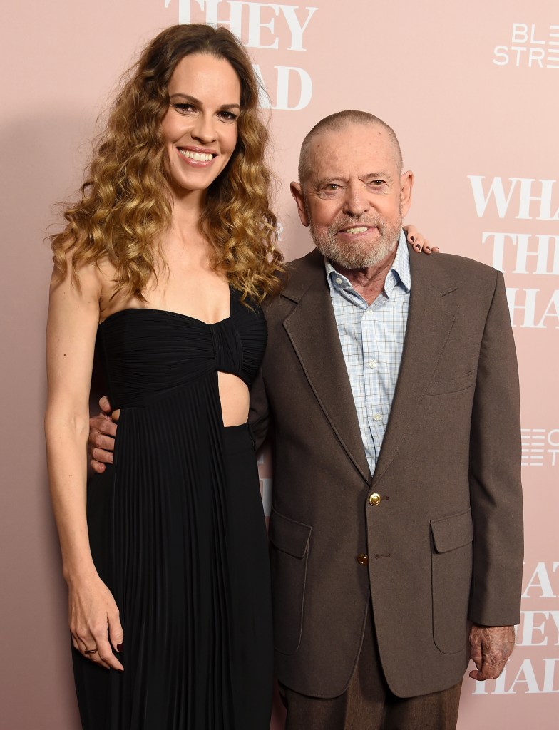 Hilary Swank and her father Stephen Michael Swank in 2018