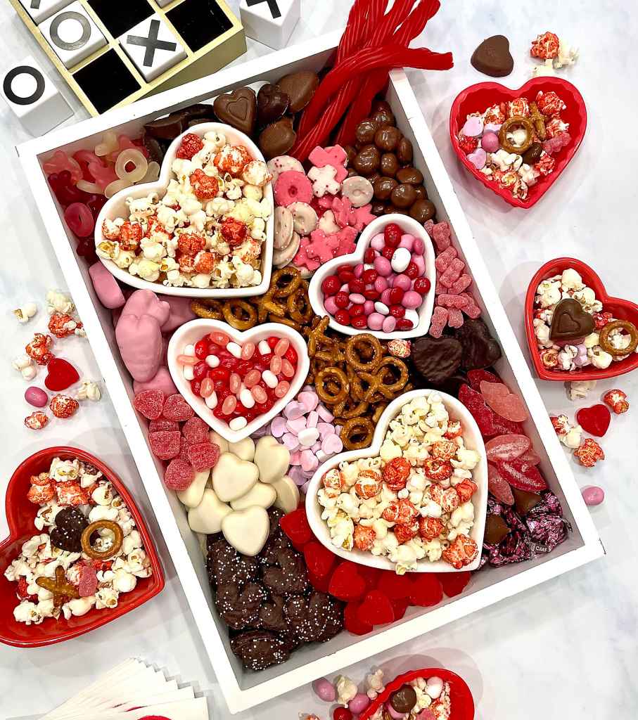 Dessert boards: movie night candy board