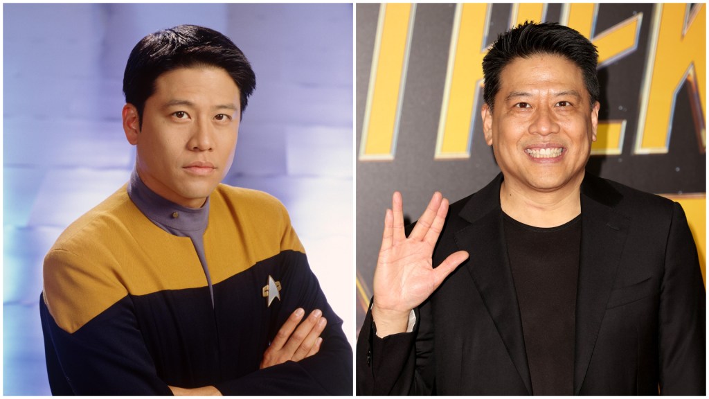 Garrett Wang back in 1995 and at a convention in 2019