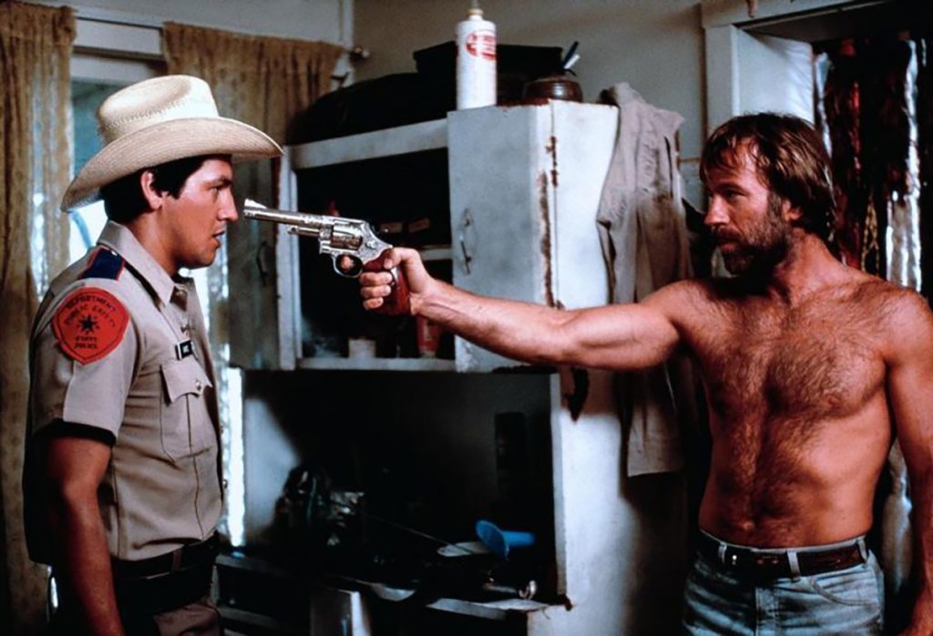 Robert Beltran and Chuck Norris in 1983's Lone Wolf McQuade