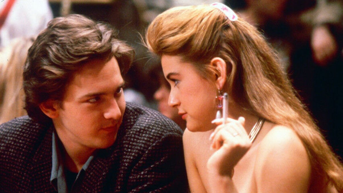 Andrew McCarthy and Demi Moore in St. Elmo's Fire, 1985
