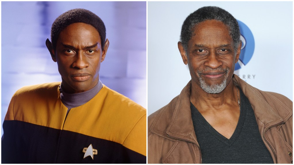 Tim Russ as Tuvok in 1995 and at a 2019 event